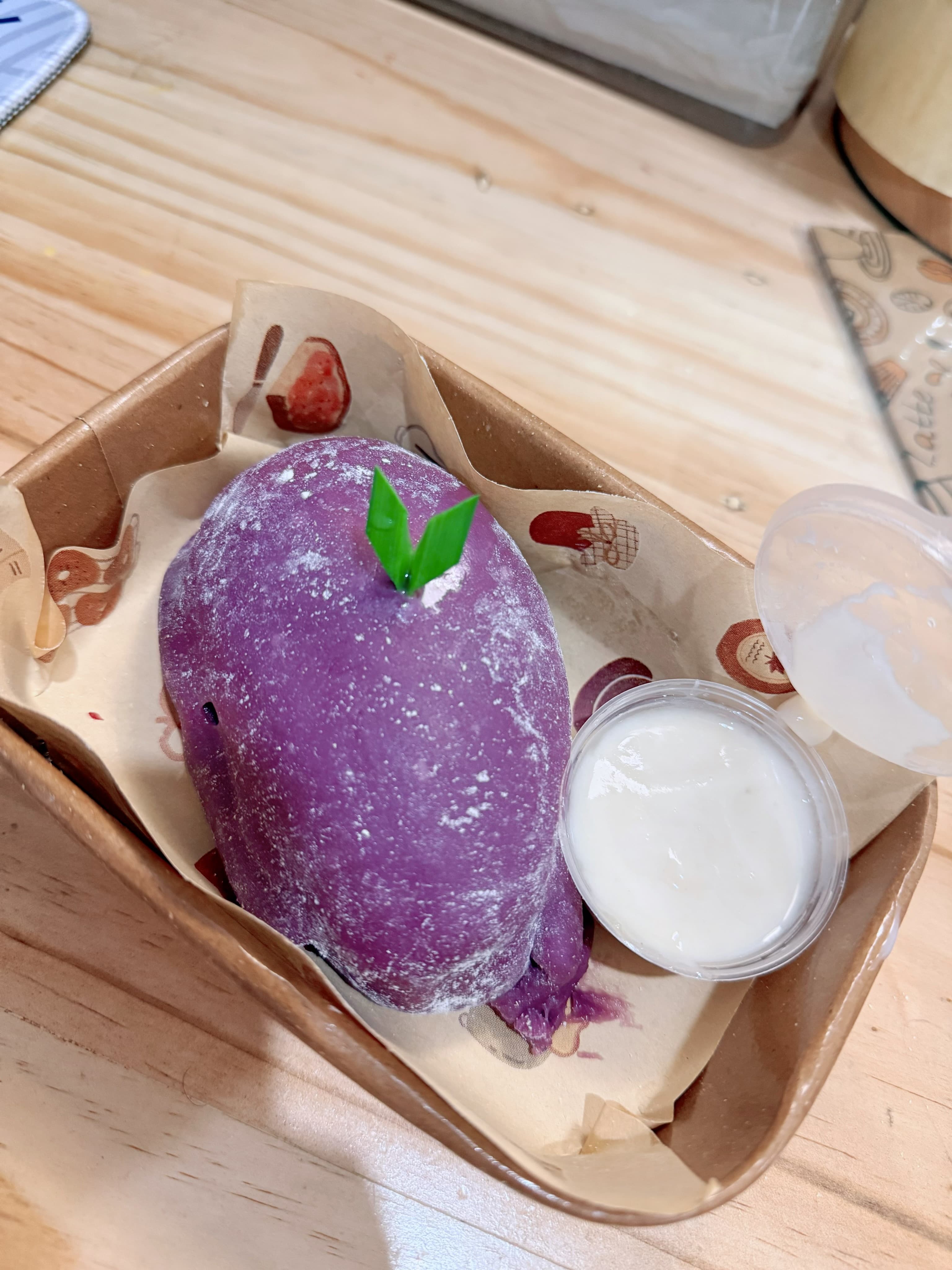 Ube mango sticky rice